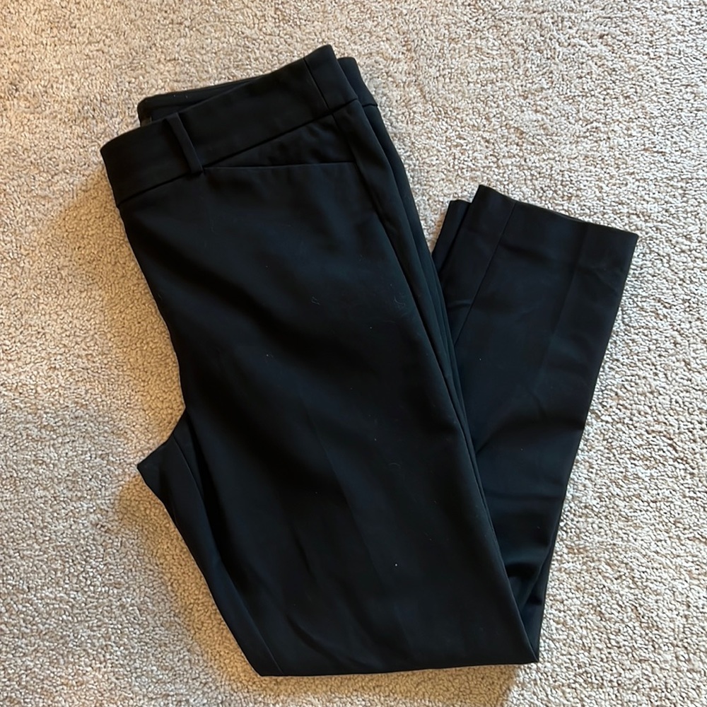 Loft petites marissa skinny black dress pants size 8